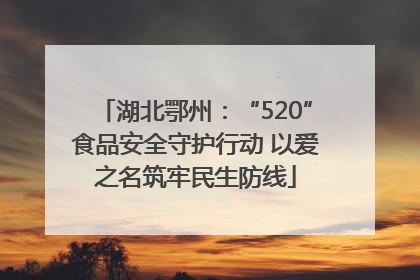 湖北鄂州：“520”食品安全守护行动 以爱之名筑牢民生防线