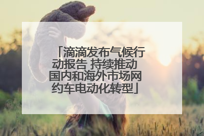 滴滴发布气候行动报告 持续推动国内和海外市场网约车电动化转型