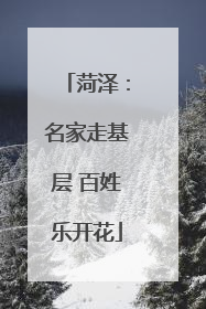 菏泽：名家走基层 百姓乐开花