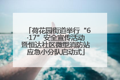 荷花园街道举行“6·17”安全宣传活动暨恒达社区微型消防站应急小分队启动式
