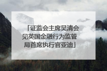 证监会主席吴清会见英国金融行为监管局首席执行官亚迪