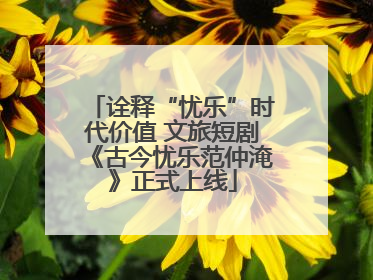 诠释“忧乐”时代价值 文旅短剧《古今忧乐范仲淹》正式上线