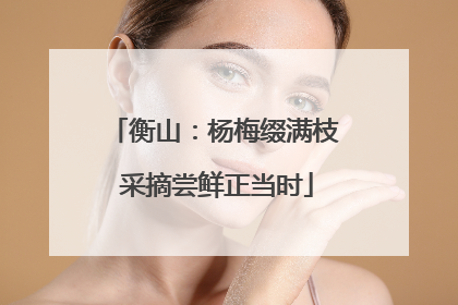 衡山：杨梅缀满枝 采摘尝鲜正当时