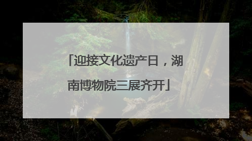 迎接文化遗产日，湖南博物院三展齐开