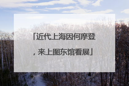 近代上海因何摩登，来上图东馆看展