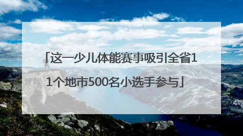这一少儿体能赛事吸引全省11个地市500名小选手参与