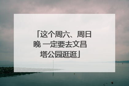 这个周六、周日晚 一定要去文昌塔公园逛逛