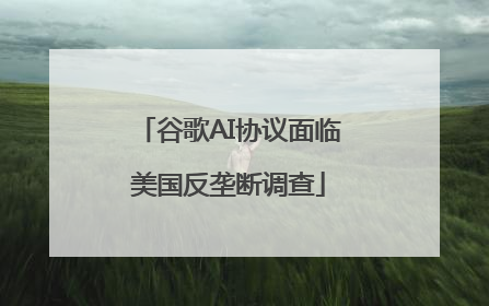 谷歌AI协议面临美国反垄断调查