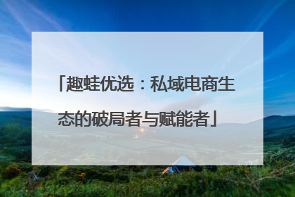 趣蛙优选：私域电商生态的破局者与赋能者
