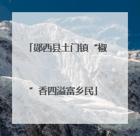 郧西县土门镇“椒”香四溢富乡民