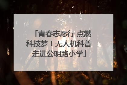 青春志愿行 点燃科技梦！无人机科普走进公明路小学