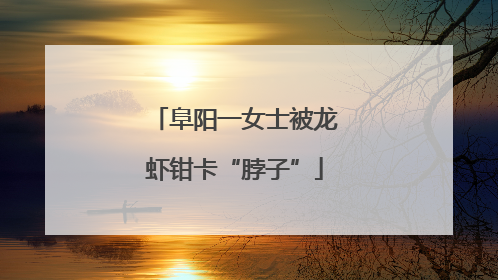 阜阳一女士被龙虾钳卡“脖子”