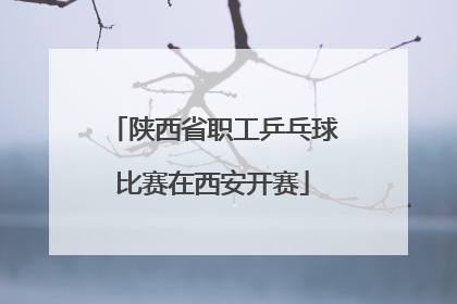 陕西省职工乒乓球比赛在西安开赛