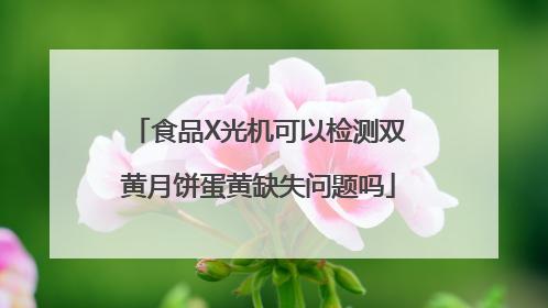 食品X光机可以检测双黄月饼蛋黄缺失问题吗