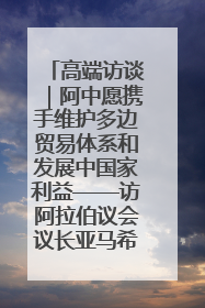 高端访谈｜阿中愿携手维护多边贸易体系和发展中国家利益——访阿拉伯议会议长亚马希
