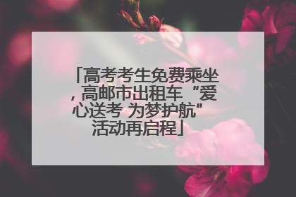 高考考生免费乘坐，高邮市出租车“爱心送考 为梦护航”活动再启程