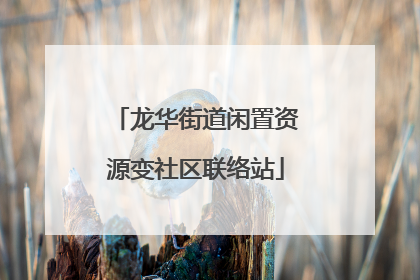 龙华街道闲置资源变社区联络站