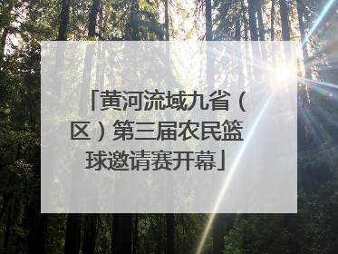 黄河流域九省（区）第三届农民篮球邀请赛开幕