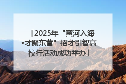 2025年“黄河入海•才聚东营”招才引智高校行活动成功举办