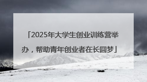 2025年大学生创业训练营举办，帮助青年创业者在长圆梦