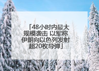 48小时内最大规模袭击 以军称伊朗向以色列发射超20枚导弹