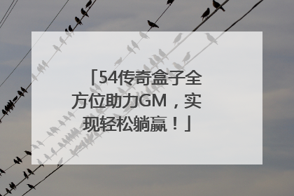 54传奇盒子全方位助力GM，实现轻松躺赢！