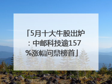 5月十大牛股出炉：中邮科技逾157%涨幅问鼎榜首