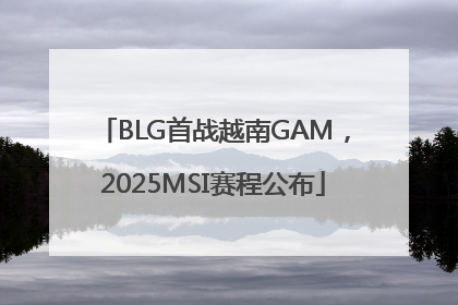 BLG首战越南GAM，2025MSI赛程公布